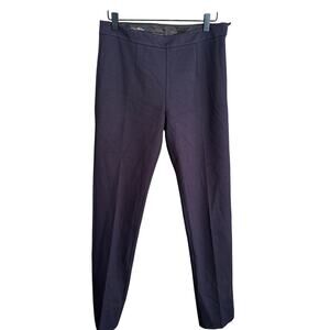 Brooks Brothers Side Zip Pants 4 Navy Blue Ankle Career Capsule